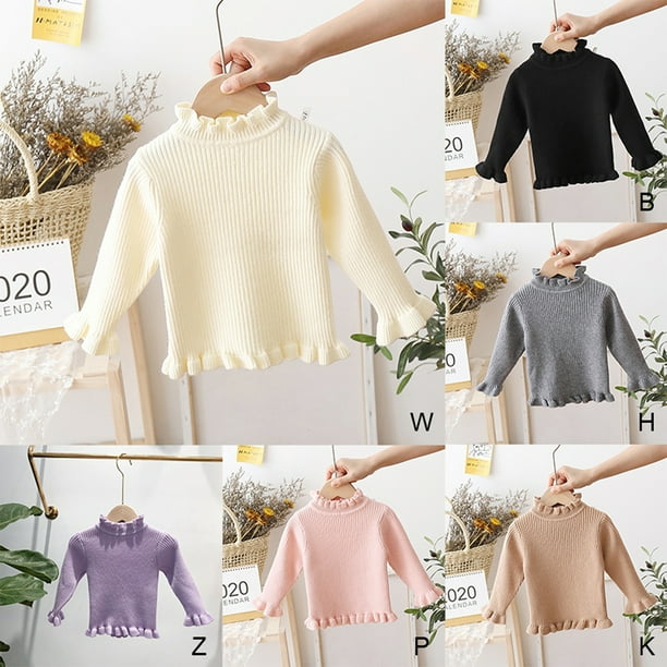 Infant Toddler Baby Girls Cardigan Sweater Long Sleeve Button Down Knitted Outwear Fall Winter Solid Color Knit Tops 0-18M